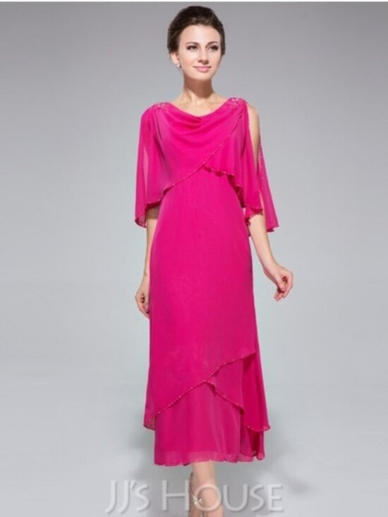 JJs House Dresses & Skirts - JJ’s House A-line Princess Cowl Neck Tea-Length Dress